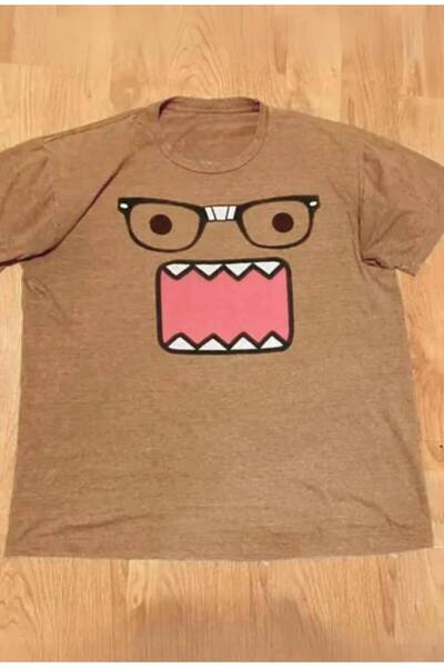 Minga London Μπλουζάκι Unisex καρικατούρας Brown Panic