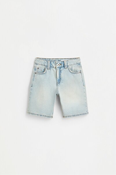 LEFTIES Relaxed fit denim bermuda şort