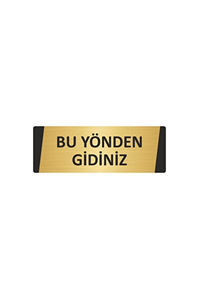 Özarslan Dizayn لافتة تحذير معدنية مقاس 7×20 سم باللون الذهبي