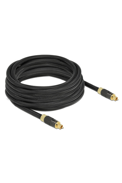 DELOCK καλώδιο ήχου Toslink 86595, gold plated, 5m, μαύρο