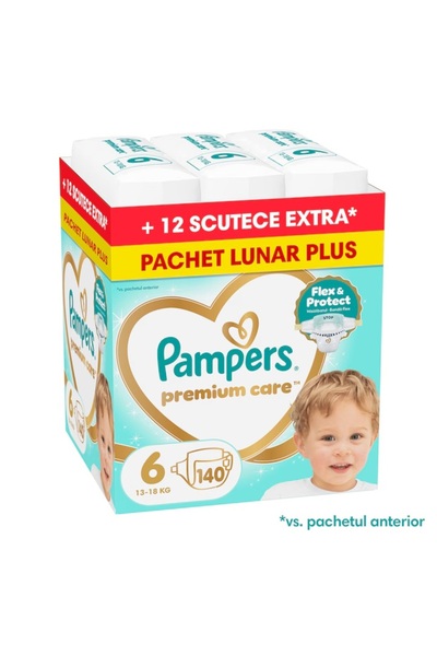 Pampers Premium Care Diapers XXL2 Box, Size 6, 13-18kg, 140 pcs