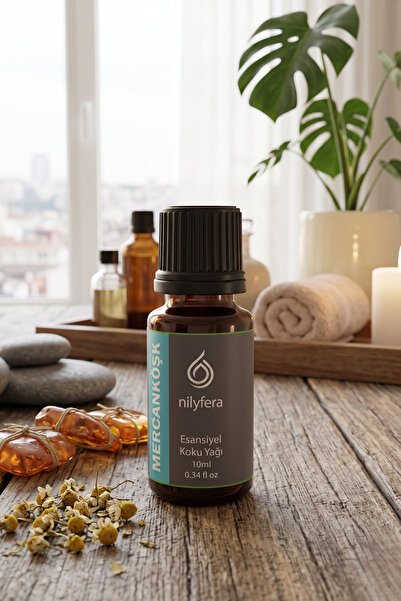 nilyfera Premium Mercanköşk Esansiyel Koku Yağı 10 ml - Buhurdanlık, Difüzör, Çamaşır, Mum ve Temizlik Esansı