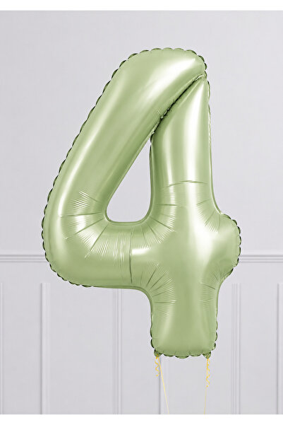 Parti Zamanı Yosun Yeşili Rakam Folyo Balon 102 cm Doğum Günü Yaş Rakam Folyo...