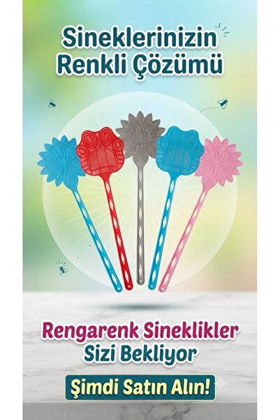 Zambak Plastik SİNEK ÖLDÜRÜCÜ RAKET 5 ADET