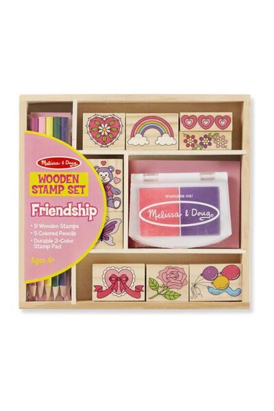 Melissa & Doug Μελίσα και Νταγκ Ξύλινο Σετ Σφραγίδων - Φιλία (11632)