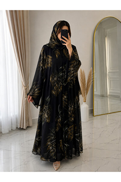 Passion by rahi Printed chiffon Abaya&Hijab