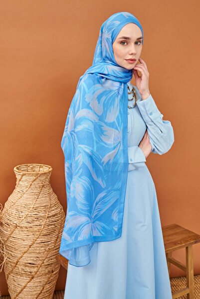Silk Home Riva Shawl Tencel Wild Flower Sky Blue