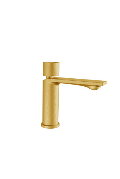 ARMANDO VICARIO Halo Gold Brushed Μπαταρία Νιπτήρος με βαλβίδα clic-clac