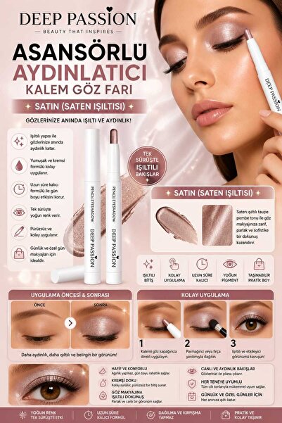Deep Passion Asansörlü Aydınlatıcı, Kalem Göz Farı 1.7Gr