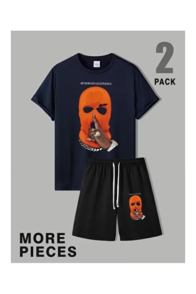 cto your style Set de pantaloni scurți cu imprimeu grafic pentru bărbați, 100...