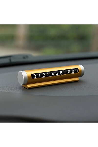 Modifiyum Gold Metal Kasa Numara Çevirmeli Araç İçi Telefon Numaratör Parkmat...