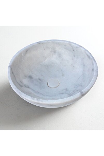 Fossil Molo Marble DR45-300 Επιτραπέζιος Μαρμάρινος Νιπτήρας Carrara Nuovo Ø4...