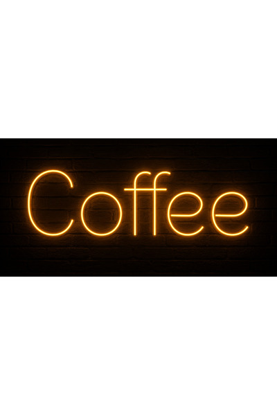 Prime Neon Coffee Neon Led Tabela 40 cm Adaptör Dahil