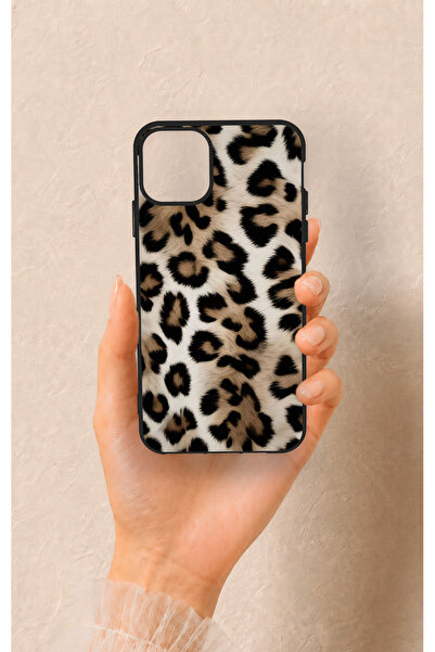 Vip Case iPhone 11 Pro Max Uyumlu Leopar Derisi Desenli Silikon Kılıf
