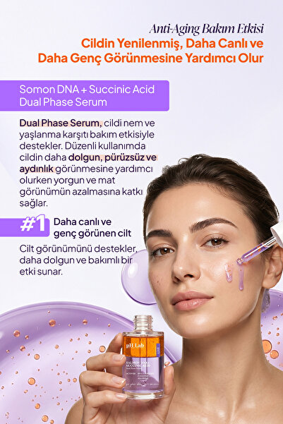 Ph Lab pHLab Çift Fazlı Somon DNA + Succinic Acid Nemlendirici Anti-Aging Bakım Serumu