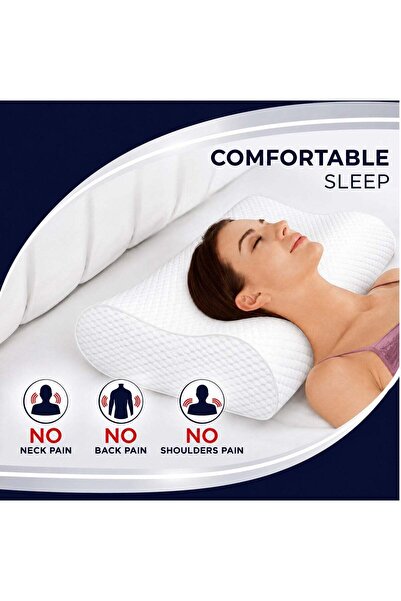 Generic Luxury Ergonomic Memory Foam Pillow for Neck Support – Orthopedic Con...