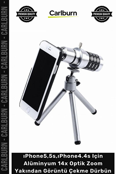 Carlburn Özel Üretim Lens ıPhone5/5s/ıPhone4/4s Alüminyum 14x Optik Zoom Yakı...