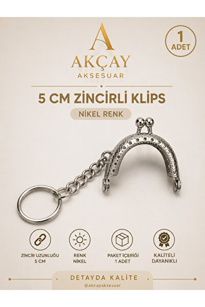 Akçay Aksesuar 5 cm Chain Clips Bag Bag