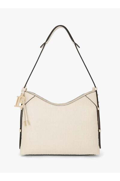 ELLE Embossed Shoulder Bag With Strap Handle