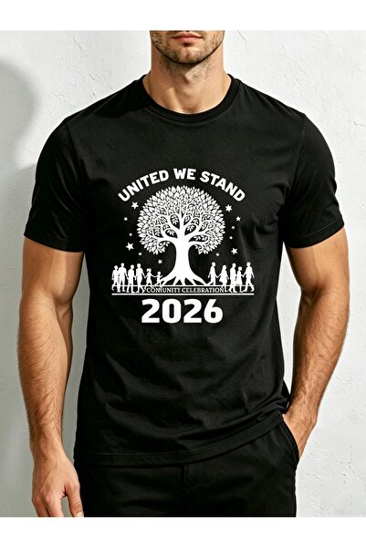 2mcup تي شيرت رجالي بتصميم Community Tree Unity ذو رقبة مستديرة، فضفاض ومناسب...