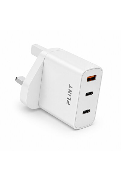 FLINT FL-W509 65W Fast Wall Charger - Dual Fast Charge PD 65W & QC 30W for Ph...