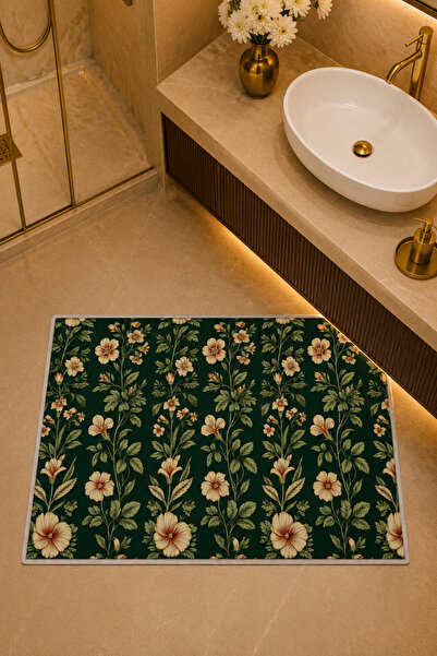 PilloveDream Non-Slip Base Washable Bathroom Mat Set Digital Printed 40X60-50...