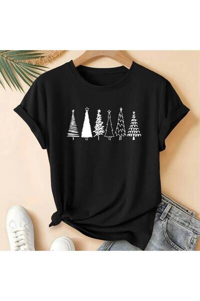 12 Teknoloji A Short-Sleeved T-Shirt with Round Neckline Featuring Christmas ...