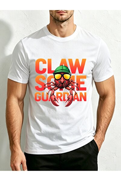1001 Line Cute Crab Helmet Sunglasses Design Men'S Round Neck T-Shirt, Loose ...