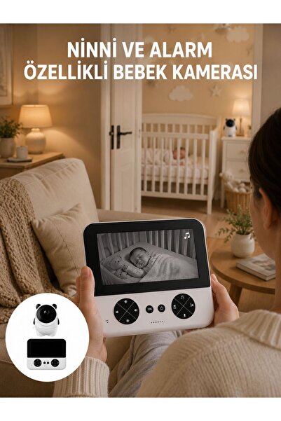 Lisinya Uzaktan Kontrollü HD Bebek Kamerası Zoom ve Sıcaklık Sensörlü -
