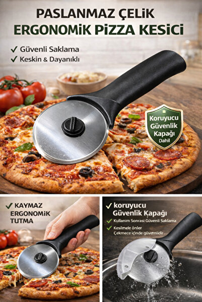 homeneeds Stainless Steel Pizza Cutter Roulette |   Dough, Pastry, Ravioli an...