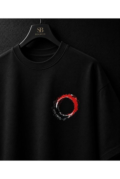 SB BİANCO Enso Graphic Printed Oversize Unisex Premium T-Shirt