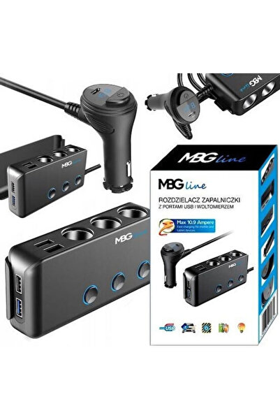mbg Încărcător auto HC67C cu porturi: 4xUSB 1xType-C 3xLighter Cod: 29289