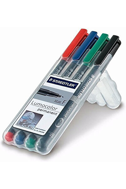 Staedtler Markere permanente Lumocolor 5mm Negru 4 bucăți