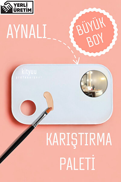 Kityuu Ayna Hediyeli Karıştırma Paleti Büyük Boy | Ürün Makyaj Karıştırma Paleti