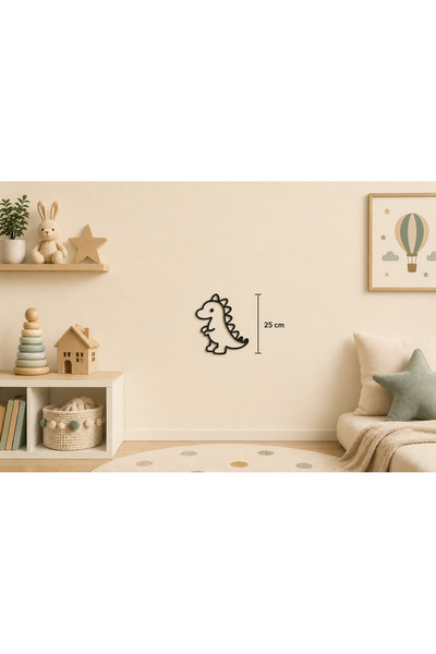 AKTASTORE Cute Dinosaur Figure Children's Room Wall Decoration - 25 cm