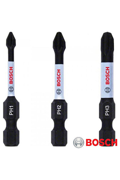 Bosch Set de biți de șurubelniță Impact Control 3 bucăți, tip cruce: 2608522491