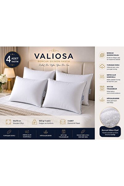VALİOSA VALİDEZ Pernă din silicon Validez Beads, pachet de 4, 50x70 cm - 900 gr