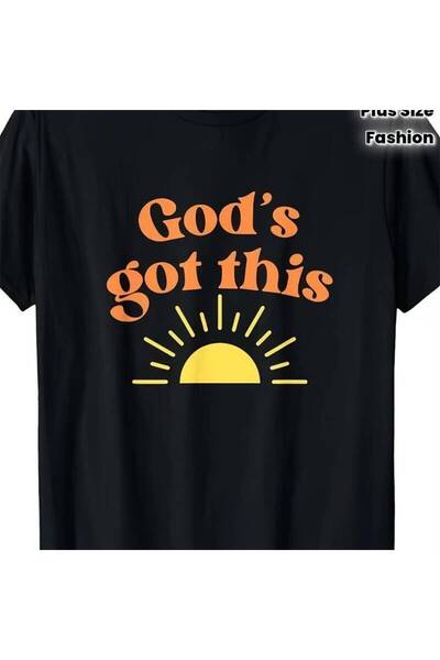 LİNA06 تي شيرت رياضي للشباب بتصميم مسيحي ملهم وجميل، مكتوب عليه "God's Got Th...