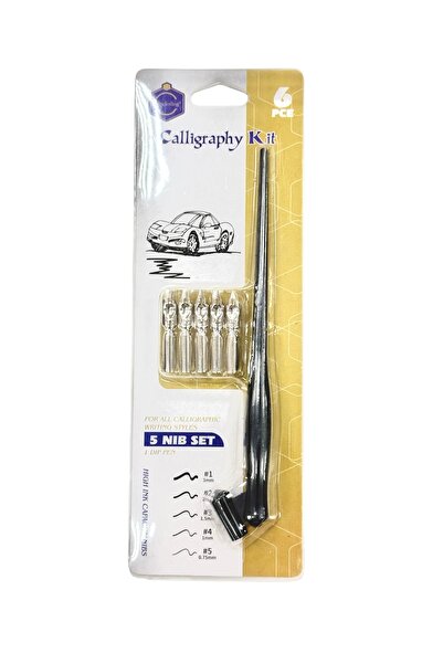 Keep Smiling CALLIGRAPHY KIT 5 NIB SET WITH 1 DIP PEN