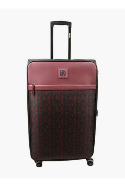Dkny Monogram Print Softcase Luggage Trolley with Retractable Handle - 24 inc...