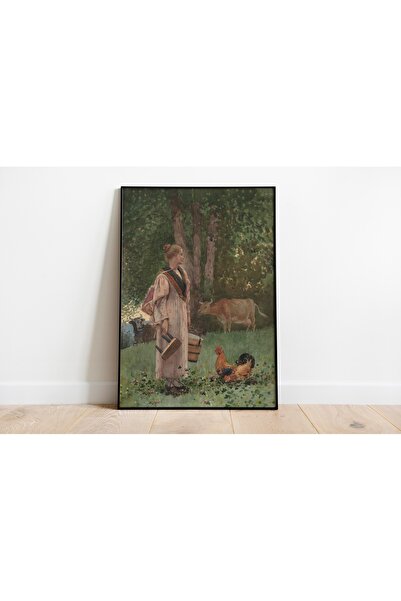 Pegziz Winslow Homer Tabloul „Servitoarea cu lapte” |   Decor de perete din l...