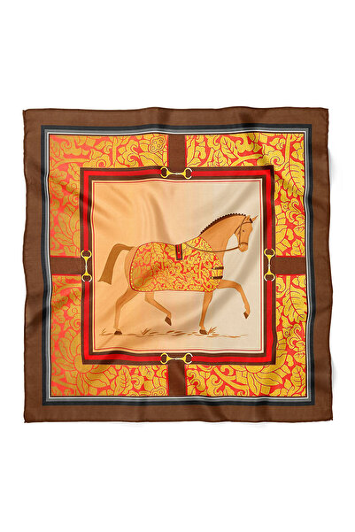 nehir eşarp Bandană cu model de cal 70x70 cm