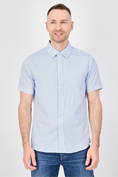 Max Crown Men Performance Fit Diamond Pattern Short Sleeve Casual Shirt, Mult...