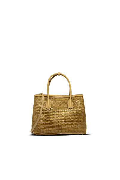 Vario Genuine Leather Knitted Women's Bag Z359 Mink Knitting (Mink Knitting)