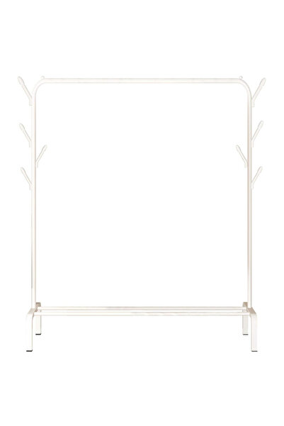 unbranded Κρεμάστρα δαπέδου HUH-0127, μεταλλική, 110x40x150cm, λευκή