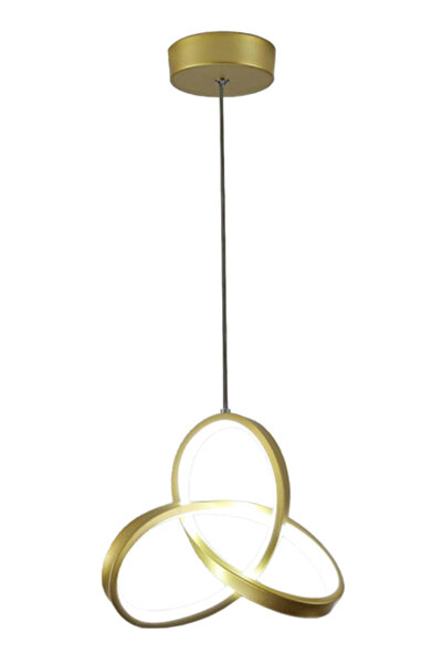 POWERTECH LED φωτιστικό οροφής HLL-0146, 25W, 4000K, Φ40cm, 1m, χρυσό