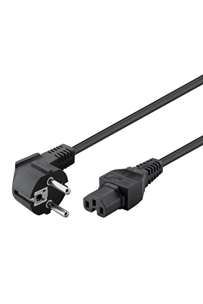 goobay καλώδιο τροφοδοσίας 93277, γωνιακό, 0.75mm², 2m, μαύρο