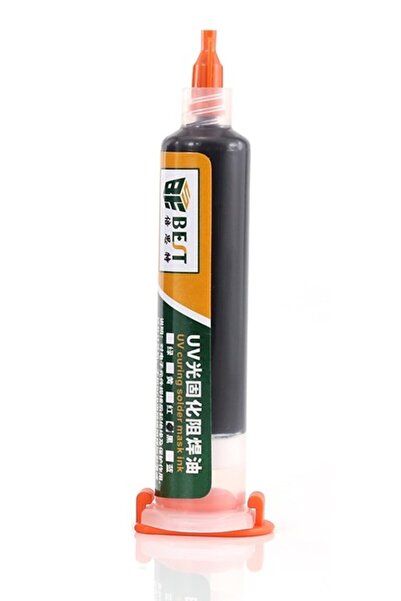 Best Μελάνι μάσκας συγκόλλησης UV για επισκευή PCB, BST-UVH900, 10 κ.εκ., μαύρο