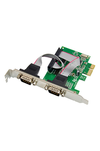 POWERTECH κάρτα επέκτασης PCIe σε 2x RS232 ST37, 115.2Kbps