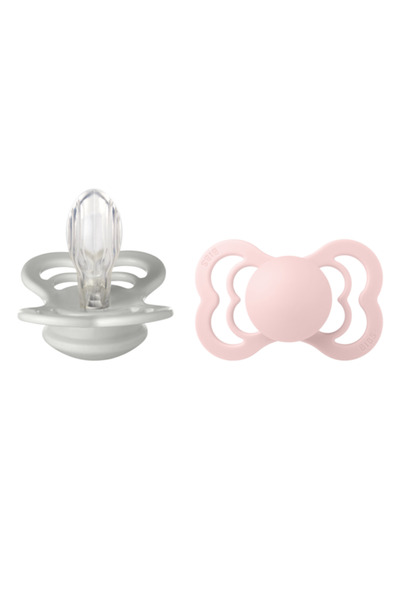 Bibs Set 2 suzete Supreme Silicon cu tetină simetrică - Culori și mărimi variate
